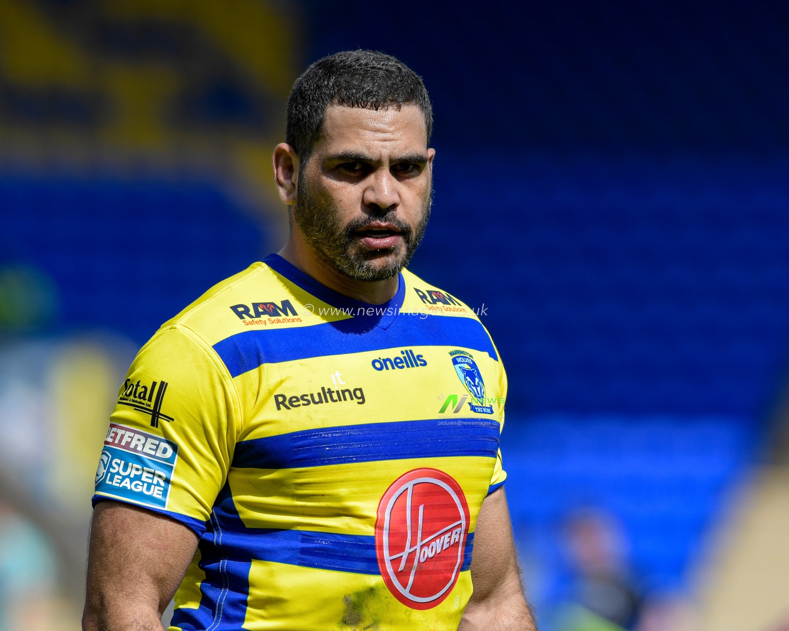 Greg Inglis (3) of Warrington Wolves in action during the game