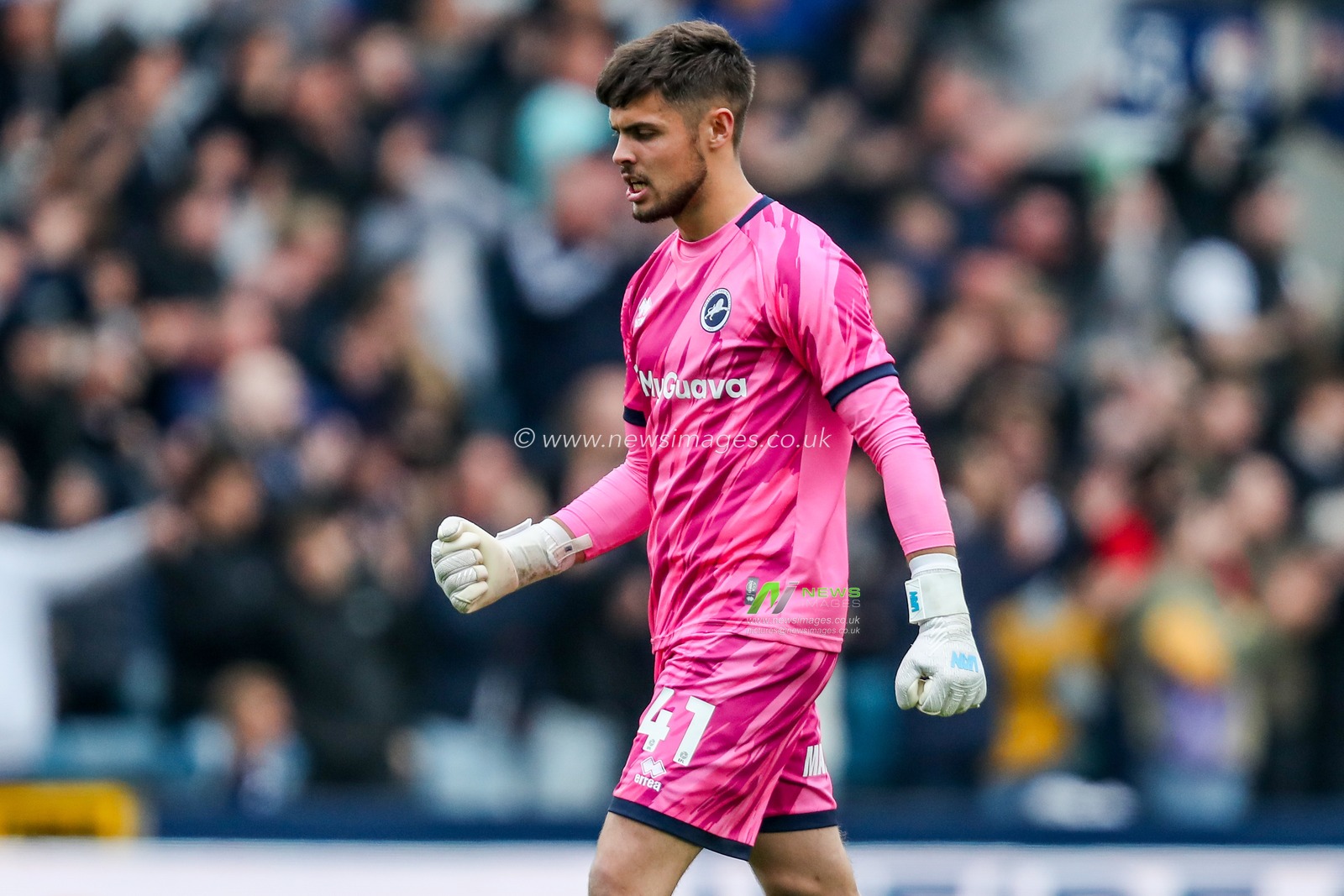 George Evans of Millwall reacts during the Sky Bet Championship match Millwall vs Norwich City at The Den, London, United Kingdom, 21st April 2025

(Photo by Izzy Poles/News Images)