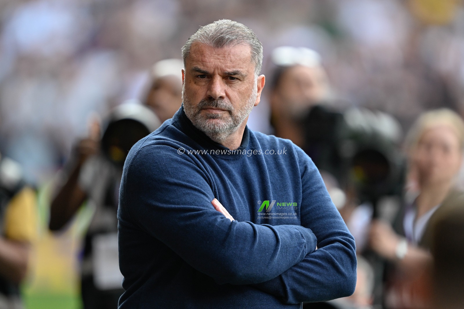 Ange Postecoglou manager of Tottenham Hotspur ahead of kick off, during the Premier League match Sheffield United vs Tottenham Hotspur at Bramall Lane, Sheffield, United Kingdom, 19th May 2024

(Photo by Cody Froggatt/News Images)