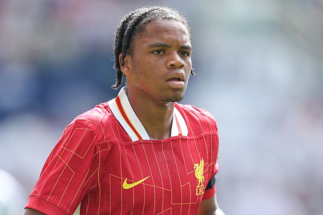 Rio Ngumoha of Liverpool during the Pre-season friendly match Preston North End vs Liverpool at Deepdale, Preston, United Kingdom, 13th July 2025

(Photo by Jorge Horsted/News Images)