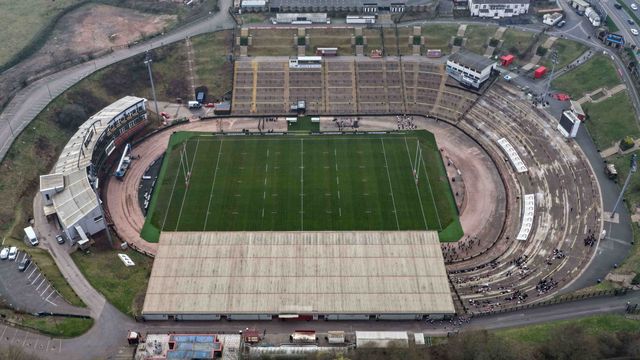 An aerial view of The Odsal Stadium during the Betfred Super League Round 5 match Bradford Bulls vs Huddersfield Giants at Odsal Stadium, Bradford, United Kingdom on 20 March 2026

(Photo by Mark Cosgrove/News Images)