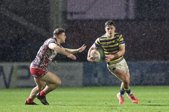 Josh Thewlis of Warrington Wolves in action during the Pre Season match Warrington Wolves vs Leigh Leopards at Halliwell Jones Stadium, Warrington, United Kingdom, 30th January 2026

(Photo by Mark Cosgrove/News Images)