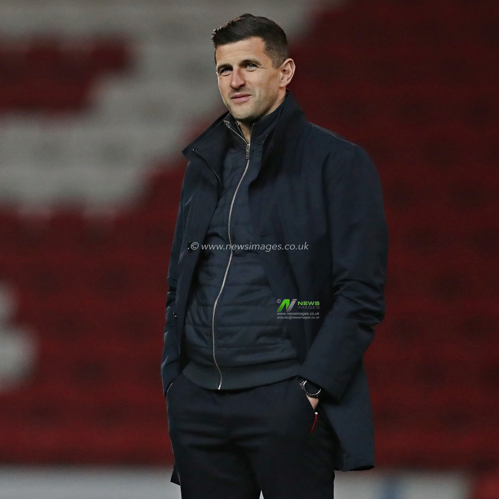 John Mousinho of Portsmouth before the Sky Bet Championship match Blackburn Rovers vs Portsmouth at Ewood Park, Blackburn, United Kingdom, 15th January 2025

(Photo by Sam Eaden/News Images)