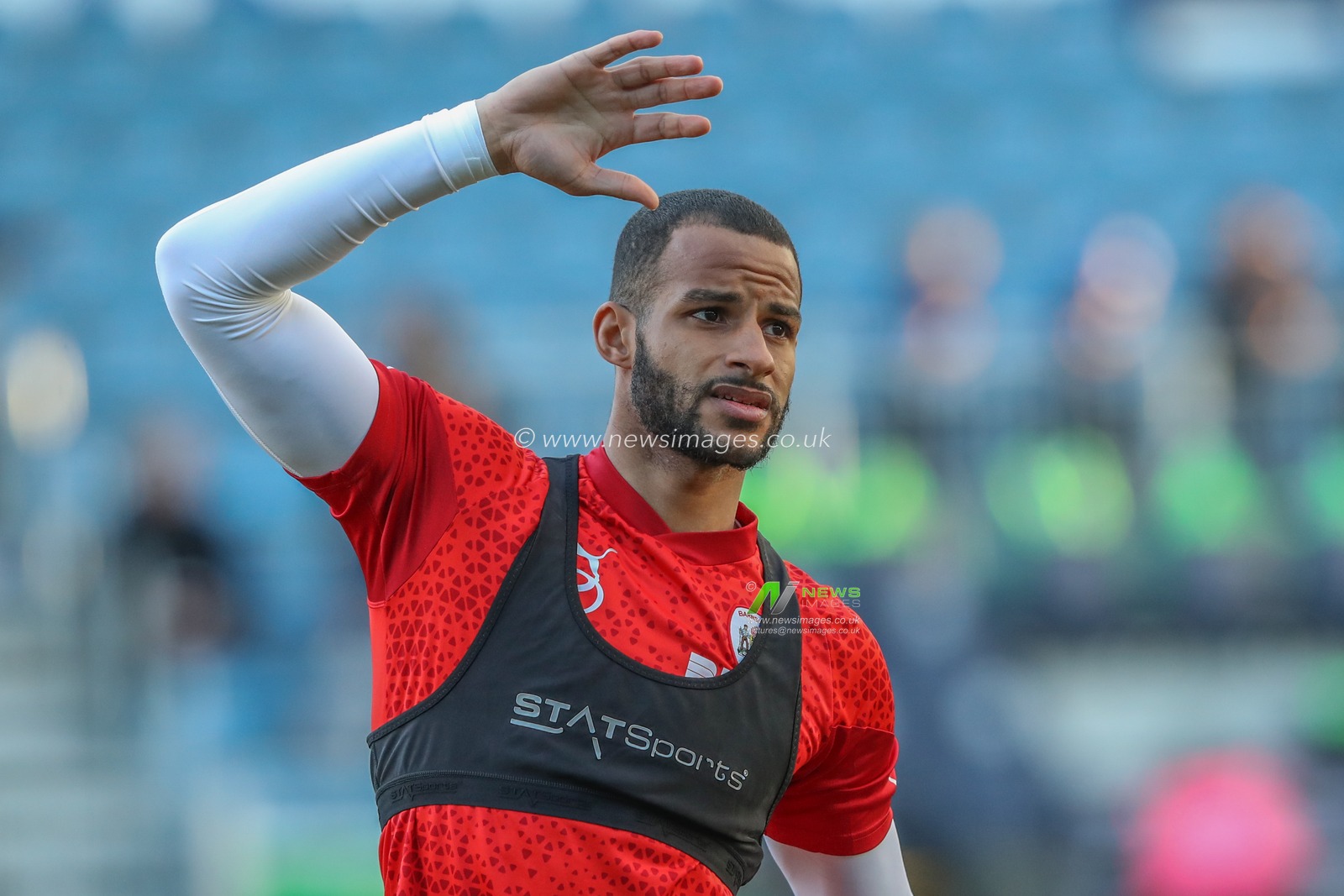 Barry Cotter of Barnsley in the pregame warmup session during the Sky Bet League 1 match Portsmouth vs Barnsley at Fratton Park, Portsmouth, United Kingdom, 16th April 2024

(Photo by Alfie Cosgrove/News Images)