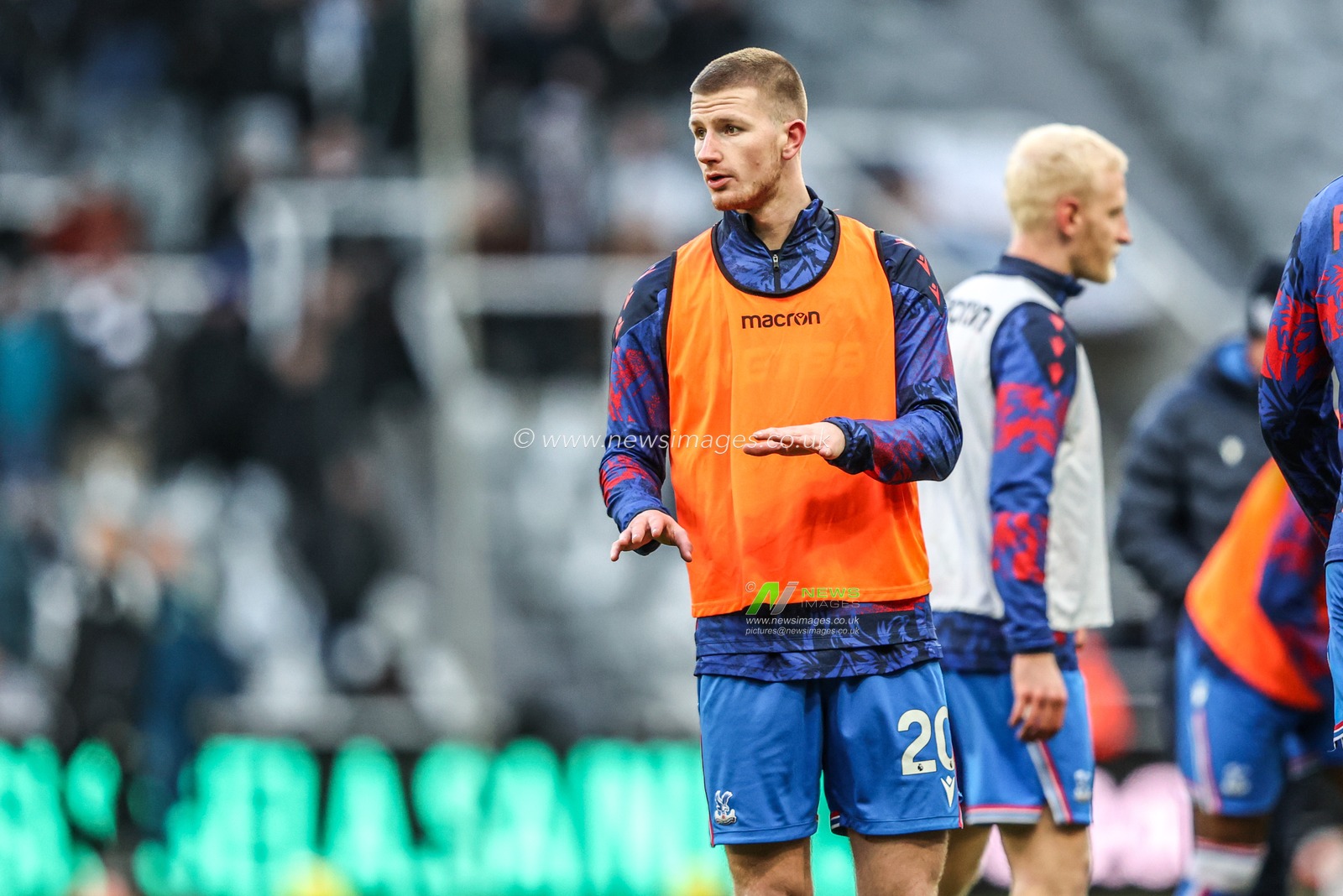 Adam Wharton of Crystal Palace in the pregame warmup session during the Premier League match Newcastle United vs Crystal Palace at St. James's Park, Newcastle, United Kingdom, 4th January 2026

(Photo by Alfie Cosgrove/News Images)

*** GER AUT SUI OUT ***