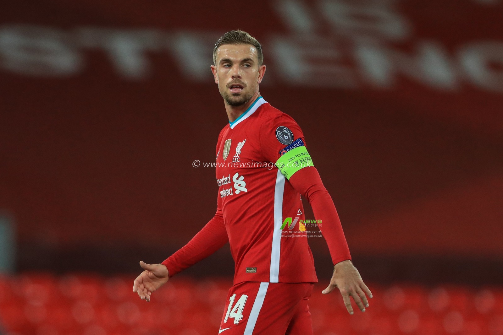 Jordan Henderson (14) of Liverpool during the game