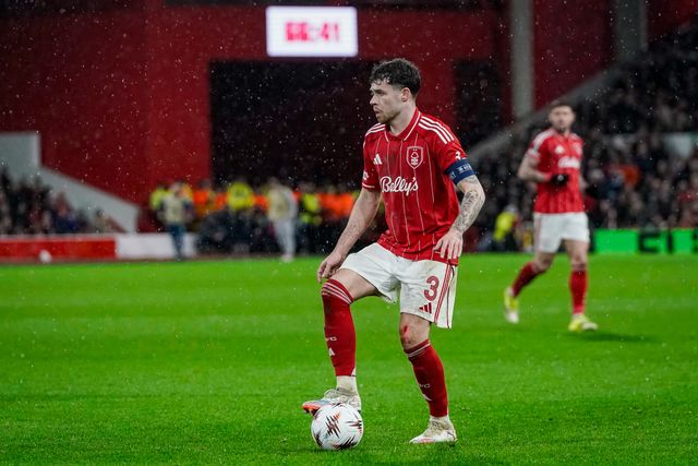 Neco Williams of Nottingham Forest controls the ball  during the UEFA Europa League 
Knockout Round Play-offs match Nottingham Forest vs Fenerbahce at City Ground, Nottingham, United Kingdom on 26 February 2026

(Photo by Maynard Manyowa/News Images)