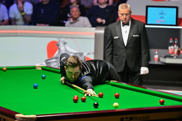 Jak Jones takes a shot, during the Cazoo World Championships 2024 Final at Crucible Theatre, Sheffield, United Kingdom, 5th May 2024

(Photo by Cody Froggatt/News Images)