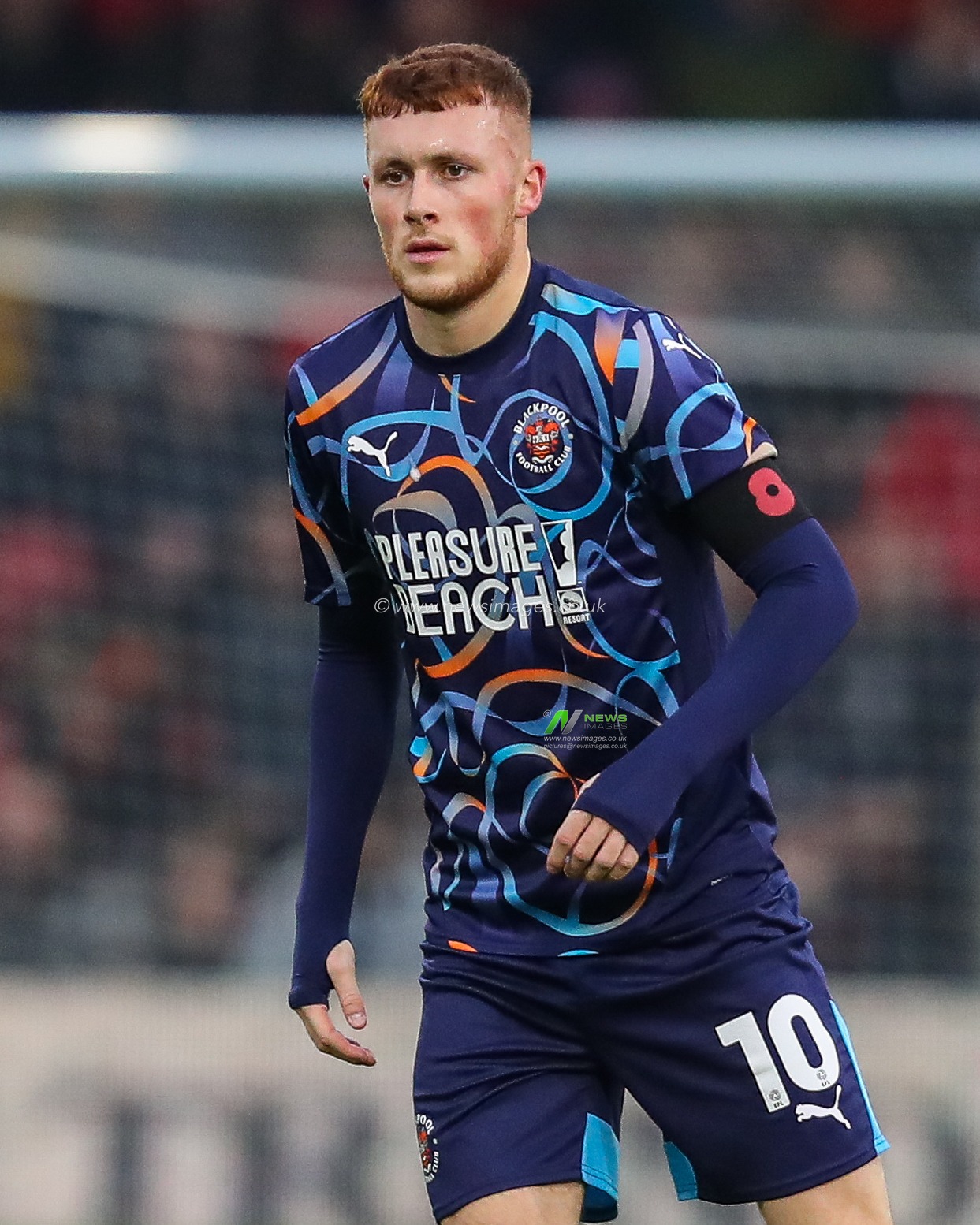 Sonny Carey of Blackpool looks on during the Sky Bet League 1 match Leyton Orient vs Blackpool at Gaughan Group Stadium, London, United Kingdom, 9th November 2024

(Photo by Izzy Poles/News Images)