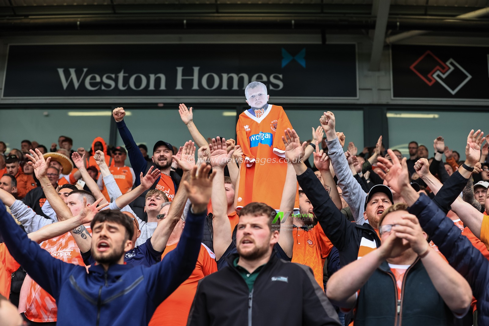 Blackpool Fans during the game