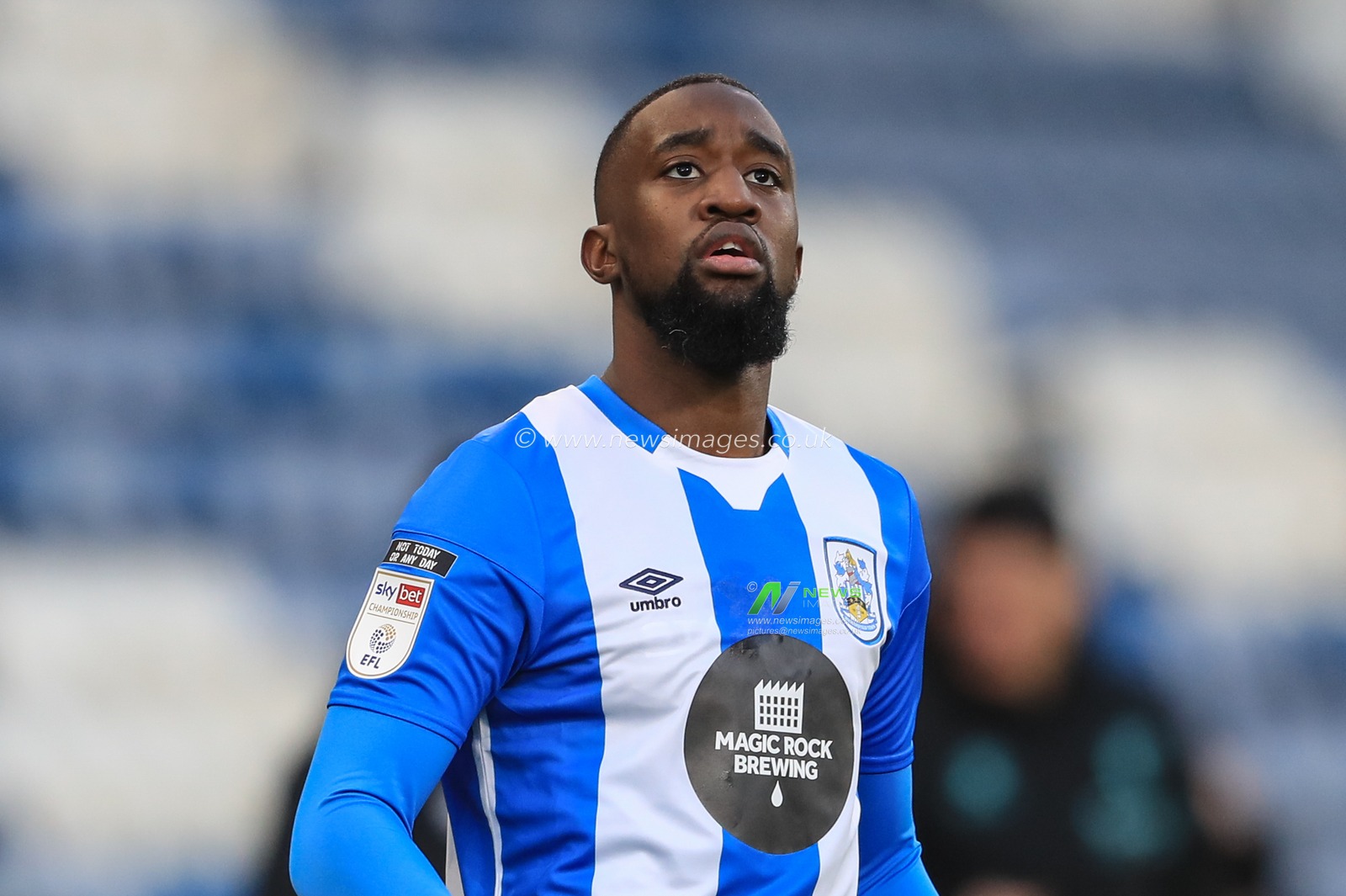 Isaac Mbenza #18 of Huddersfield Town during the game