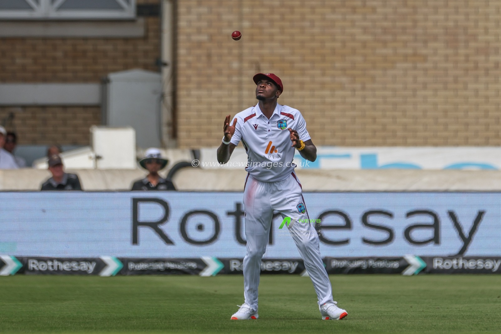 Alzarri Joseph of West Indies catches Joe Root of England out during the 2nd Rothesay Test Match match England vs West Indies at Trent Bridge, Nottingham, United Kingdom, 18th July 2024

(Photo by Mark Cosgrove/News Images)