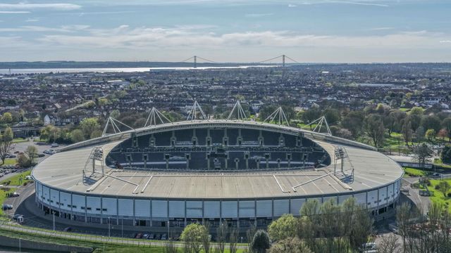 An aerial view of The MKM Stadium during the Sky Bet Championship match Hull City vs Coventry City at MKM Stadium, Hull, United Kingdom on 06 April 2026

(Photo by Mark Cosgrove/News Images)