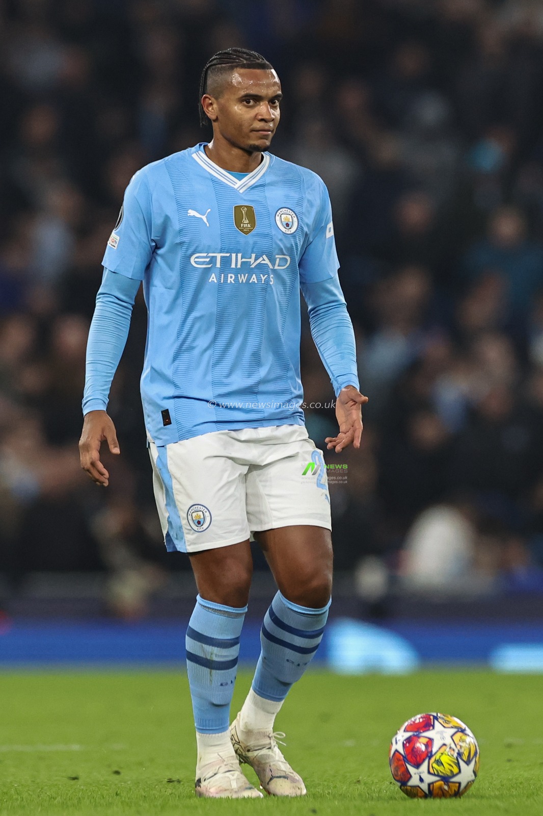 Manuel Akanji of Manchester City during the UEFA Champions League match Manchester City vs F.C. Copenhagen at Etihad Stadium, Manchester, United Kingdom, 6th March 2024

(Photo by Mark Cosgrove/News Images)