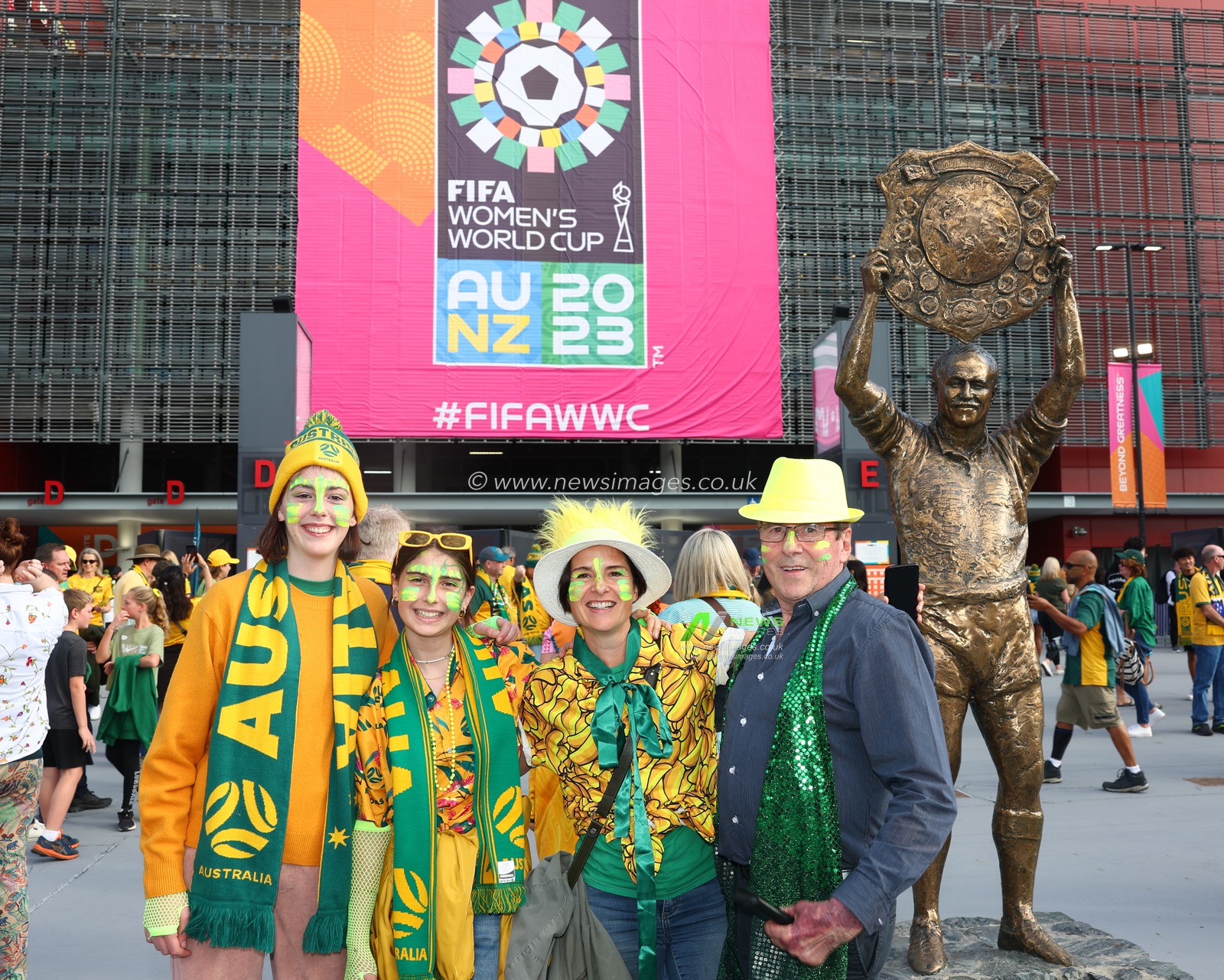 Australia fans prior to the FIFA Women's World Cup 2023 Quarter-Final match Australia Women vs France Women at Suncorp Stadium, Brisbane, Australia, 12th August 2023

(Photo by Patrick Hoelscher/News Images)