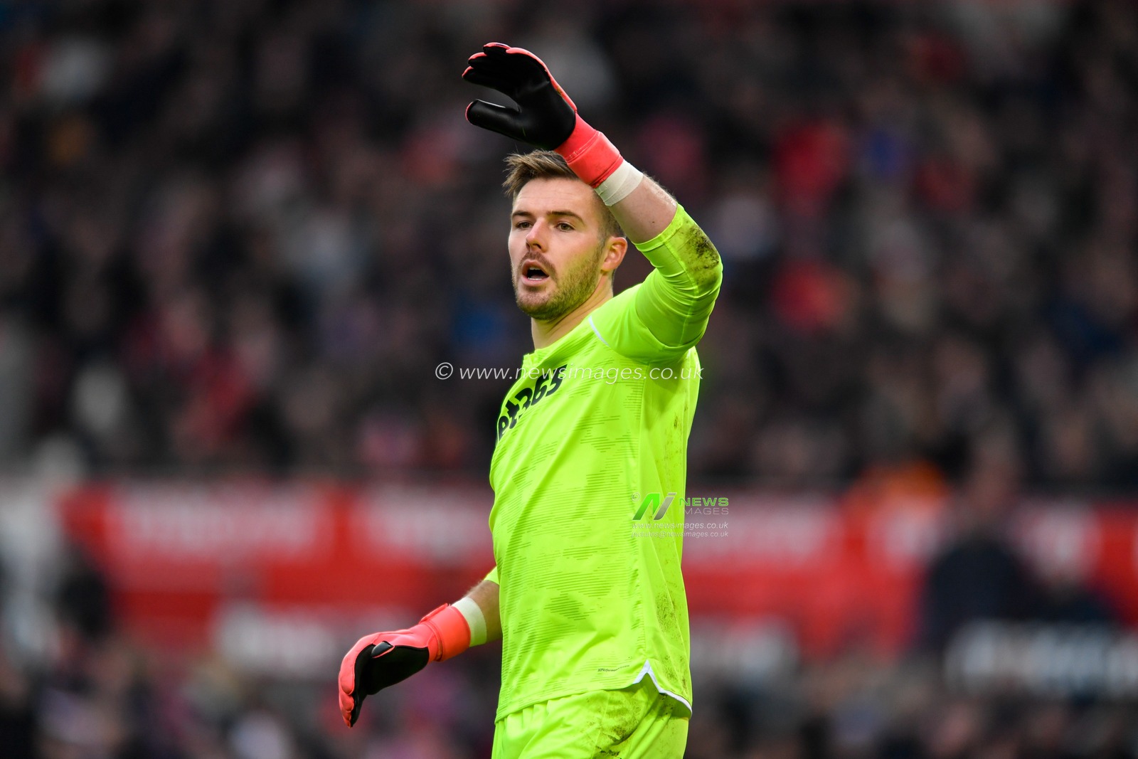 25th January 2020, Bet365 Stadium, Stoke-on-Trent, England; Sky Bet Championship, Stoke City v Swansea City : Jack Butland (1) of Stoke City in action