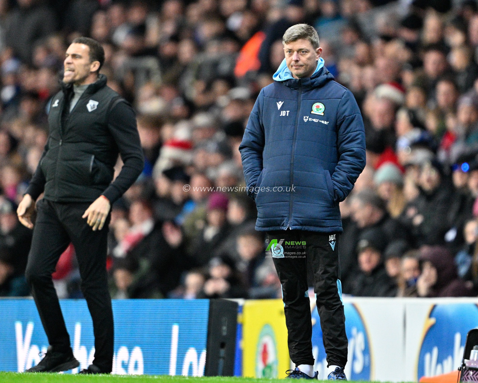 Jon Dahl Tomasson manager of Blackburn Rovers watches on the match, during the Sky Bet Championship match Blackburn Rovers vs Watford at Ewood Park, Blackburn, United Kingdom, 23rd December 2023

(Photo by Cody Froggatt/News Images)
