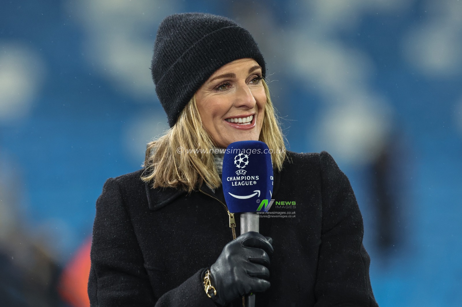 Gabby Logan during the UEFA Champions League Knockout Round Play-off Manchester City v Real Madrid at Etihad Stadium, Manchester, United Kingdom, 11th February 2025

(Photo by Mark Cosgrove/News Images)