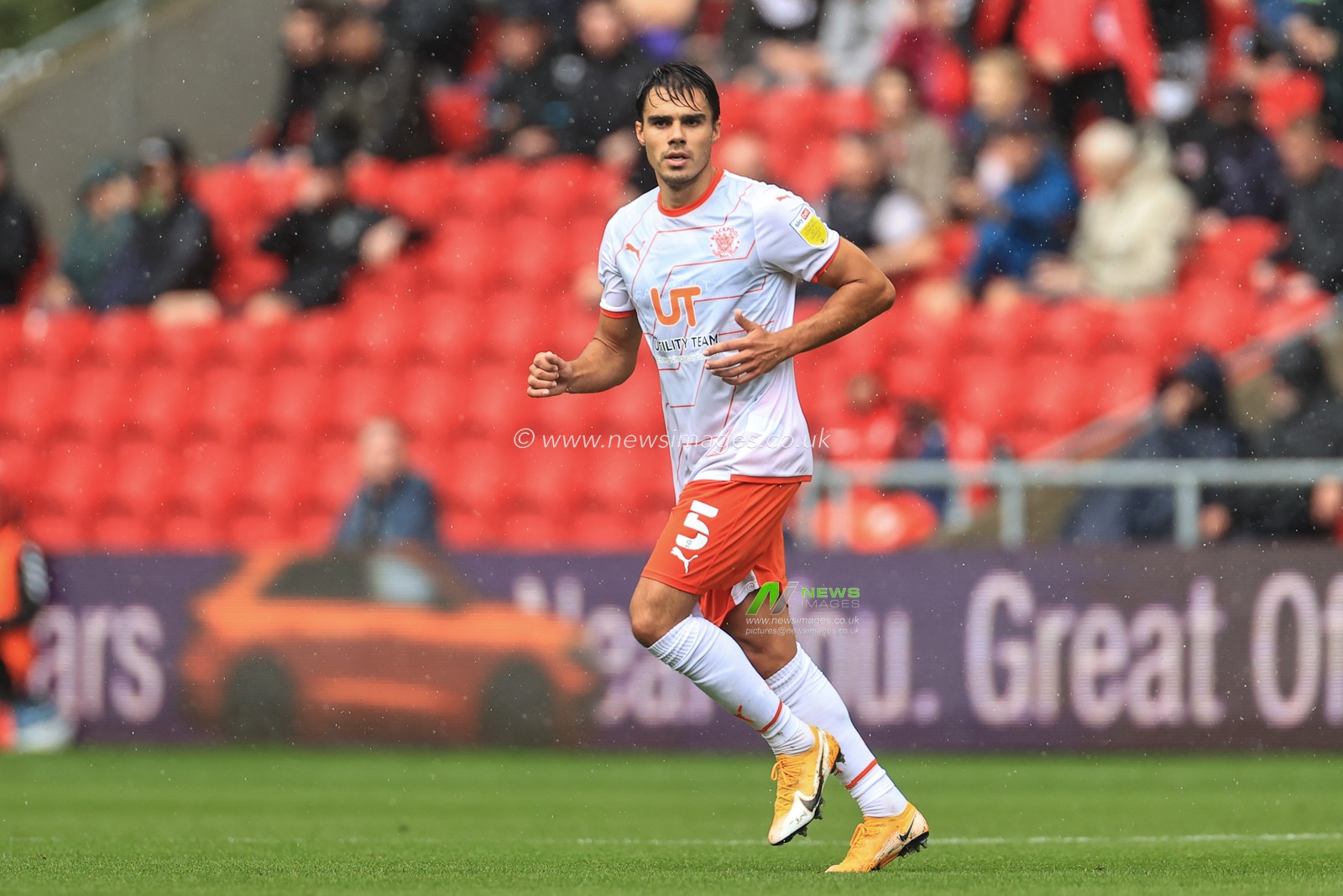Reece James #5 of Blackpool during the game