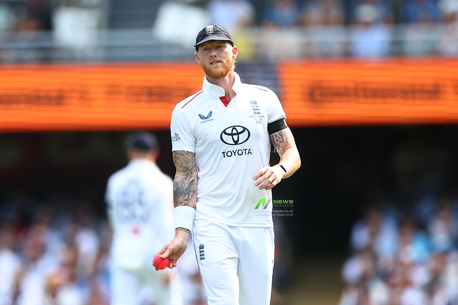 Ben Stokes of England  looks on during the NRMA Insurance Ashes Second Test Day 2 Australia vs England at The Gabba, Brisbane Cricket Ground, Brisbane, Australia, 5th December 2025

(Photo by Pat Hoelscher/News Images)

*** GER AUT SUI OUT ***