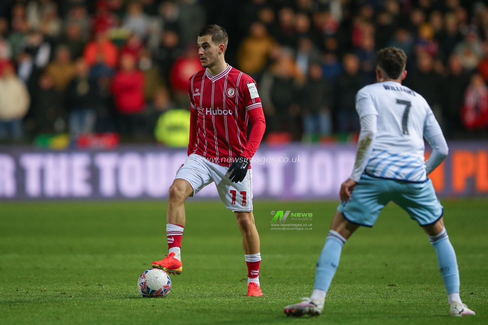 Anis Mehmeti of Bristol City in action during the Emirates FA Cup Fourth Round match Bristol City vs Nottingham Forest at Ashton Gate, Bristol, United Kingdom, 26th January 2024

(Photo by Gareth Evans/News Images)