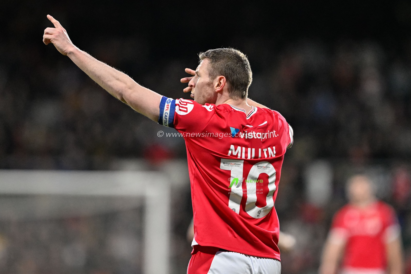 Paul Mullin of Wrexham reacts, during the Sky Bet League 2 match Wrexham vs Crawley Town at SToK Cae Ras, Wrexham, United Kingdom, 9th April 2024

(Photo by Cody Froggatt/News Images)