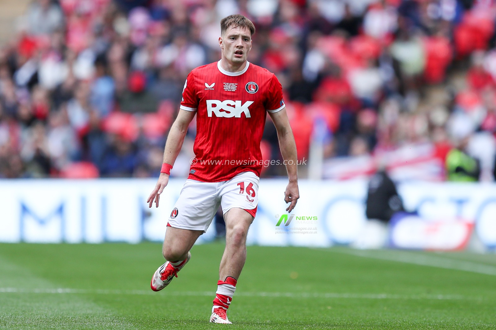 Josh Edwards of Charlton Athletic during the Sky Bet League 1 Playoff Final match Charlton Athletic vs Leyton Orient at Wembley Stadium, London, United Kingdom, 25th May 2025

(Photo by Jorge Horsted/News Images)