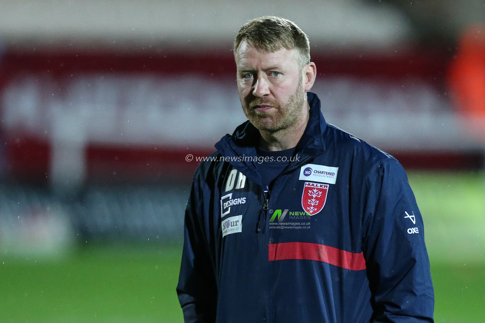 Coach at Hull KR David Hodgson prior to the match starting