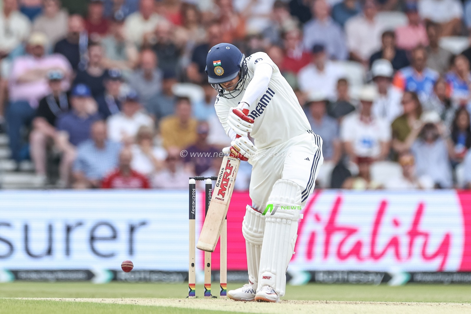 India captain Shubman Gill hits a four (4) during the 1st Rothesay Test Match Day 2 England vs India at Headingley Cricket Ground, Leeds, United Kingdom, 21st June 2025

(Photo by Mark Cosgrove/News Images)