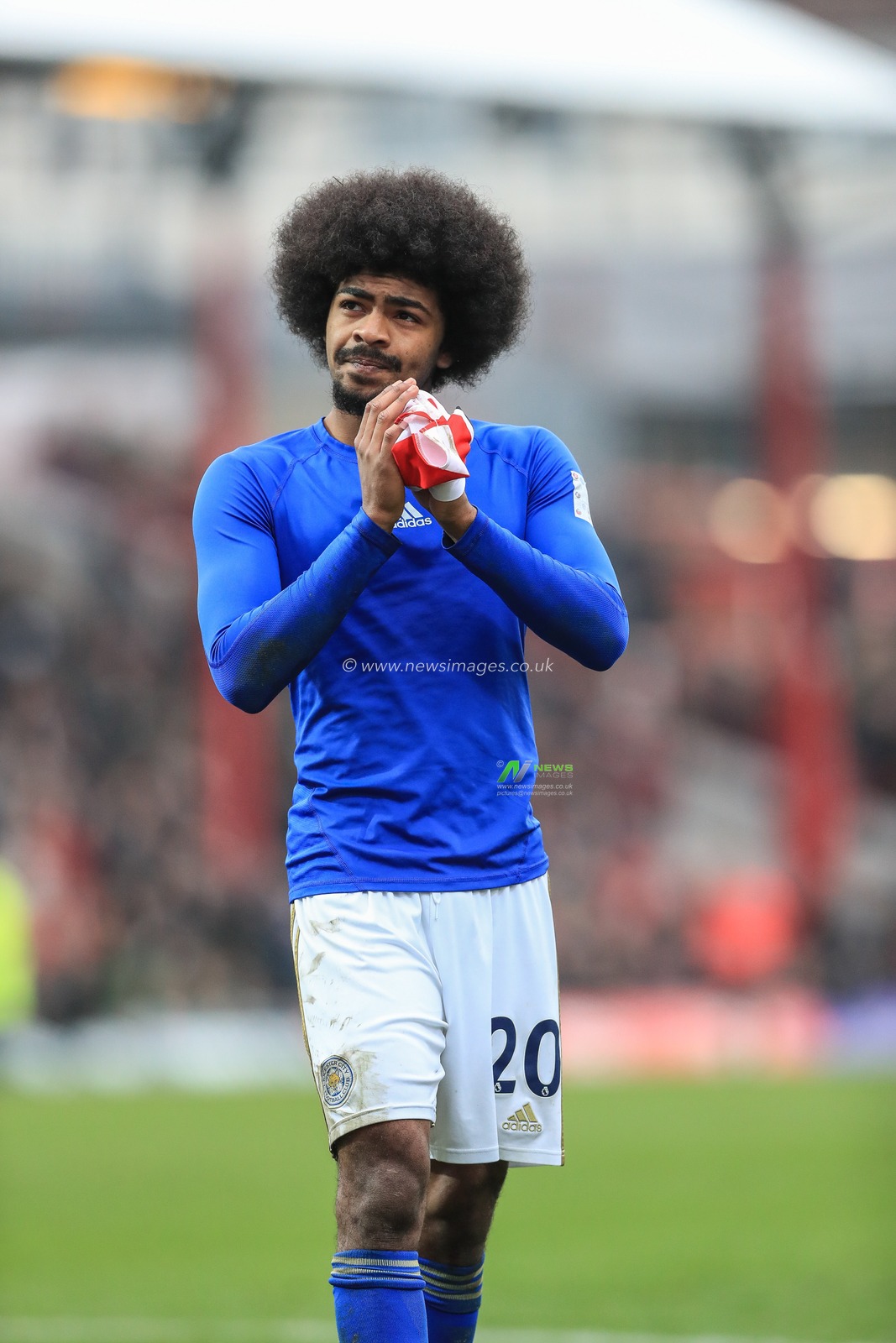 25th January 2020, Griffin Park, London, England; Emirates FA Cup, Brentford v Leicester City : Hamza Choudhury (20) of Leicester City after the match