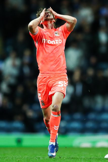 Jack Rudoni of Coventry City dejected during the Sky Bet Championship match Blackburn Rovers vs Coventry City at Ewood Park, Blackburn, United Kingdom on 17 April 2026

(Photo by Jorge Horsted/News Images)