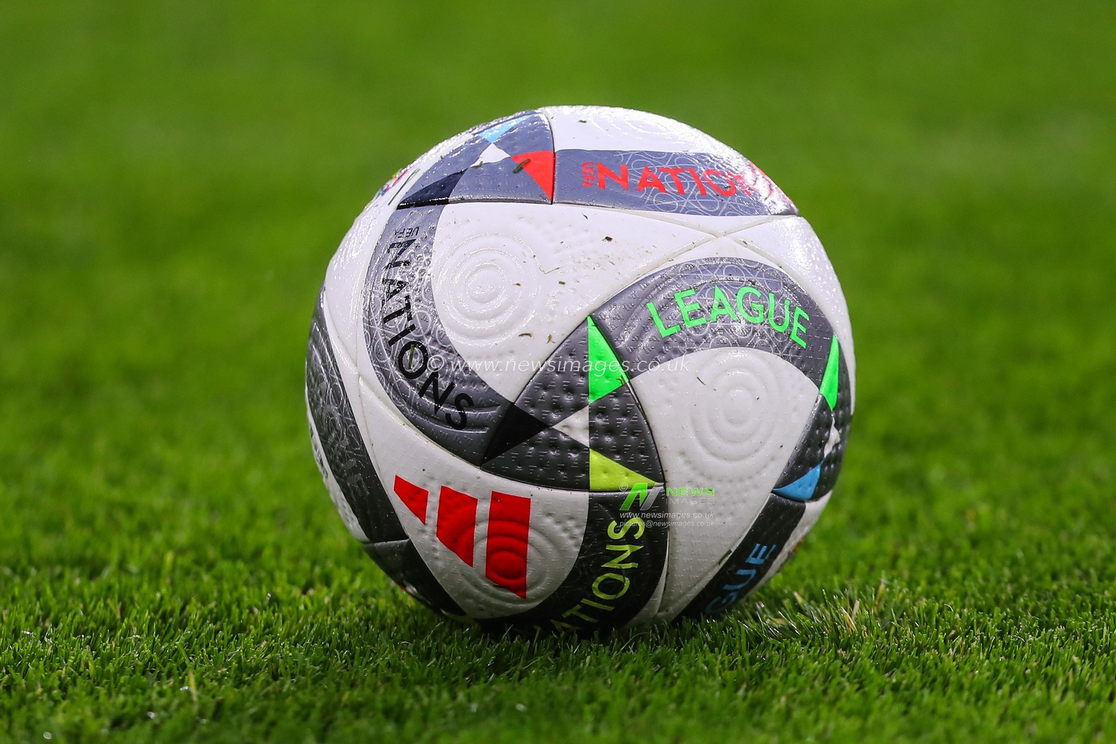 The match ball is seen during the pre-game warm up ahead of the UEFA Nations League - League B - Group 4 - Wales v Turkey at Cardiff City Stadium, Cardiff, United Kingdom, 6th September 2024

(Photo by Gareth Evans/News Images)