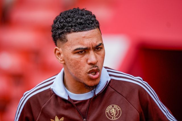 Morgan Rogers of Aston Villa inspects the pitch prior to kick off during the Premier League match Nottingham Forest vs Aston Villa at City Ground, Nottingham, United Kingdom on 12 April 2026

(Photo by Maynard Manyowa/News Images)