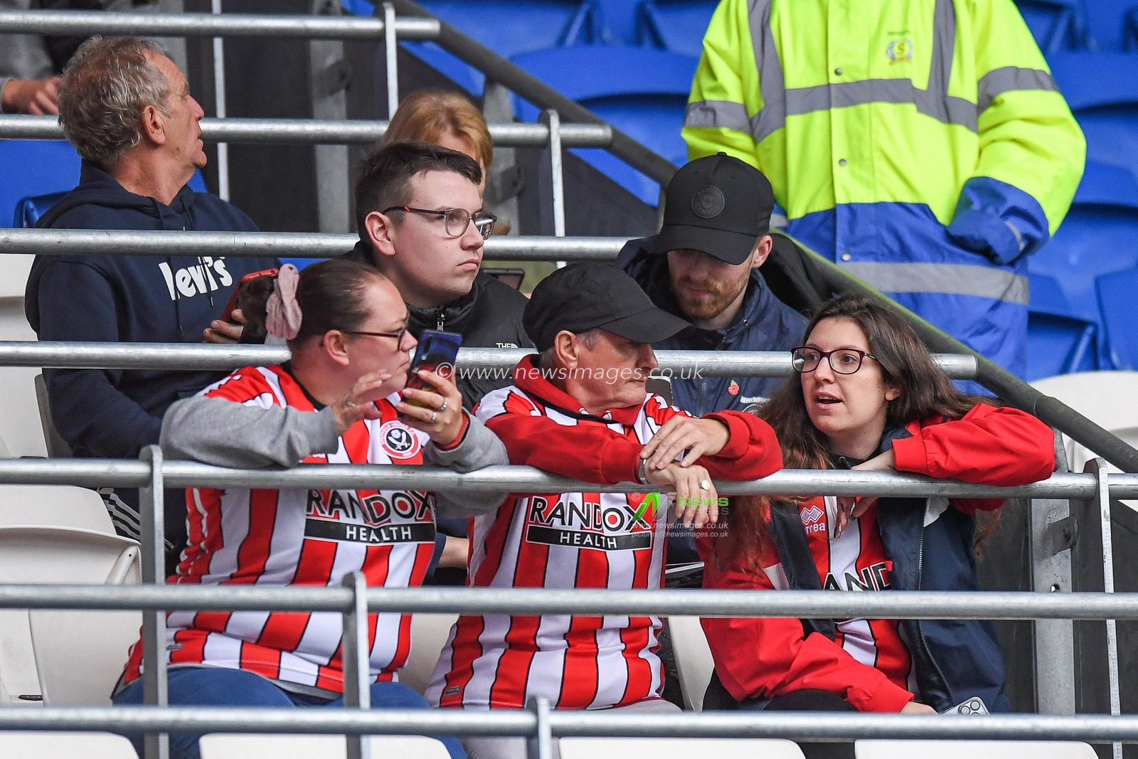 Sheffield United supporters pre kick off during the Sky Bet Championship match Cardiff City vs Sheffield United at Cardiff City Stadium, Cardiff, United Kingdom, 12th November 2022

(Photo by Mike Jones/News Images)