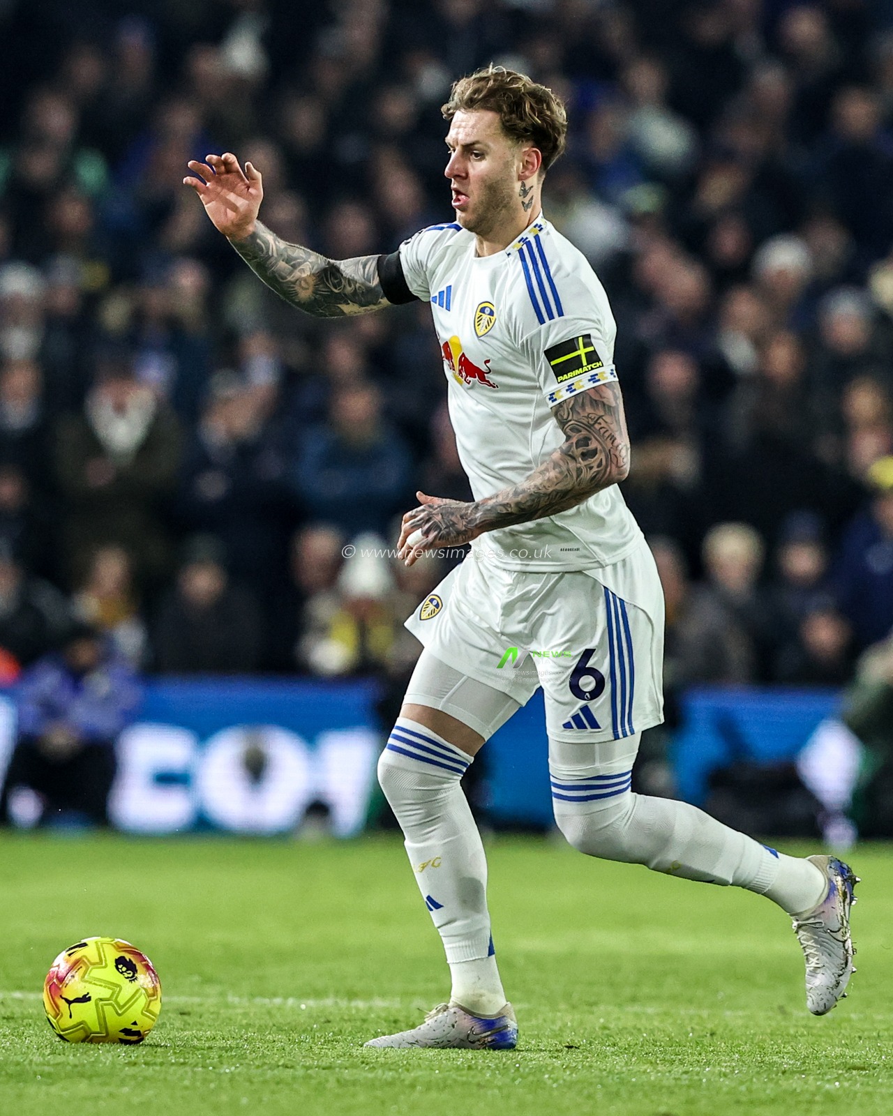 Joe Rodon of Leeds United during the Premier League match Leeds United vs Chelsea at Elland Road, Leeds, United Kingdom, 3rd December 2025

(Photo by Alfie Cosgrove/News Images)

*** GER AUT SUI OUT ***