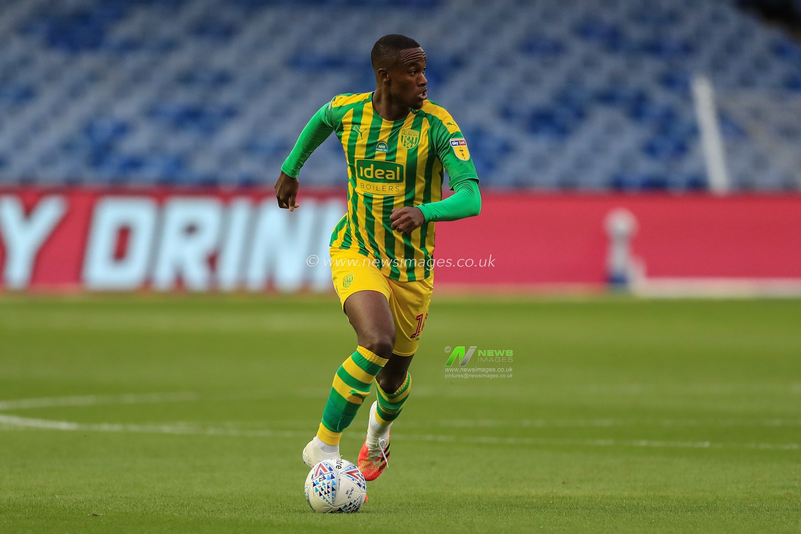 Rekeem Harper (16) of West Bromwich Albion in action during the game