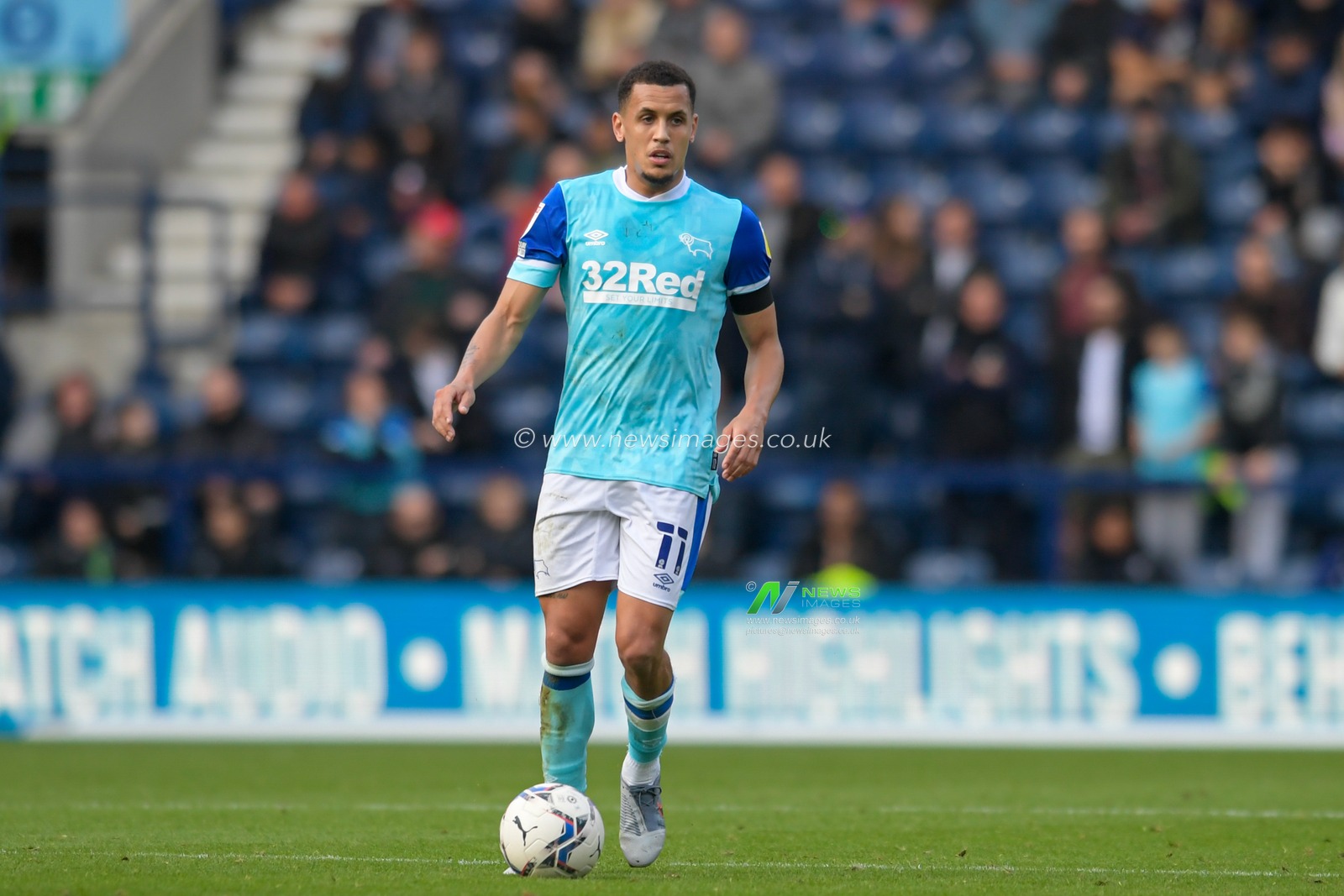 Ravel Morrison #11 of Derby County with the ball
