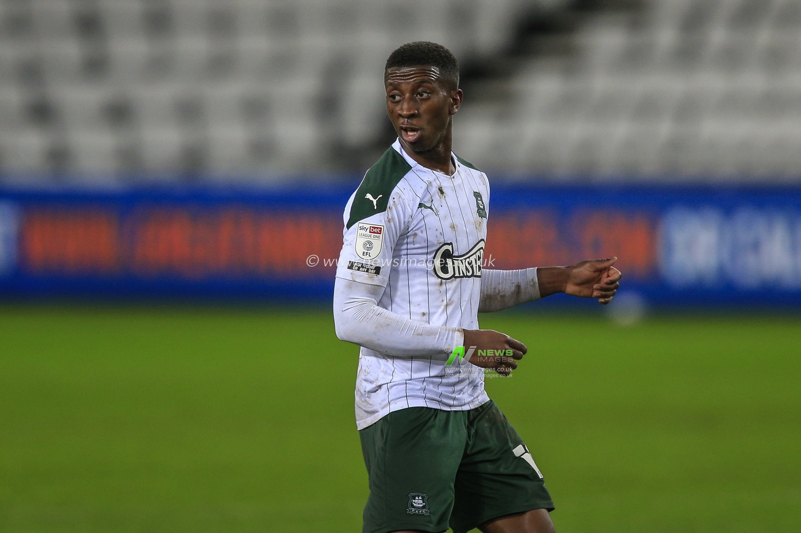 Tyrese Fornah #18 of Plymouth Argyle during the game