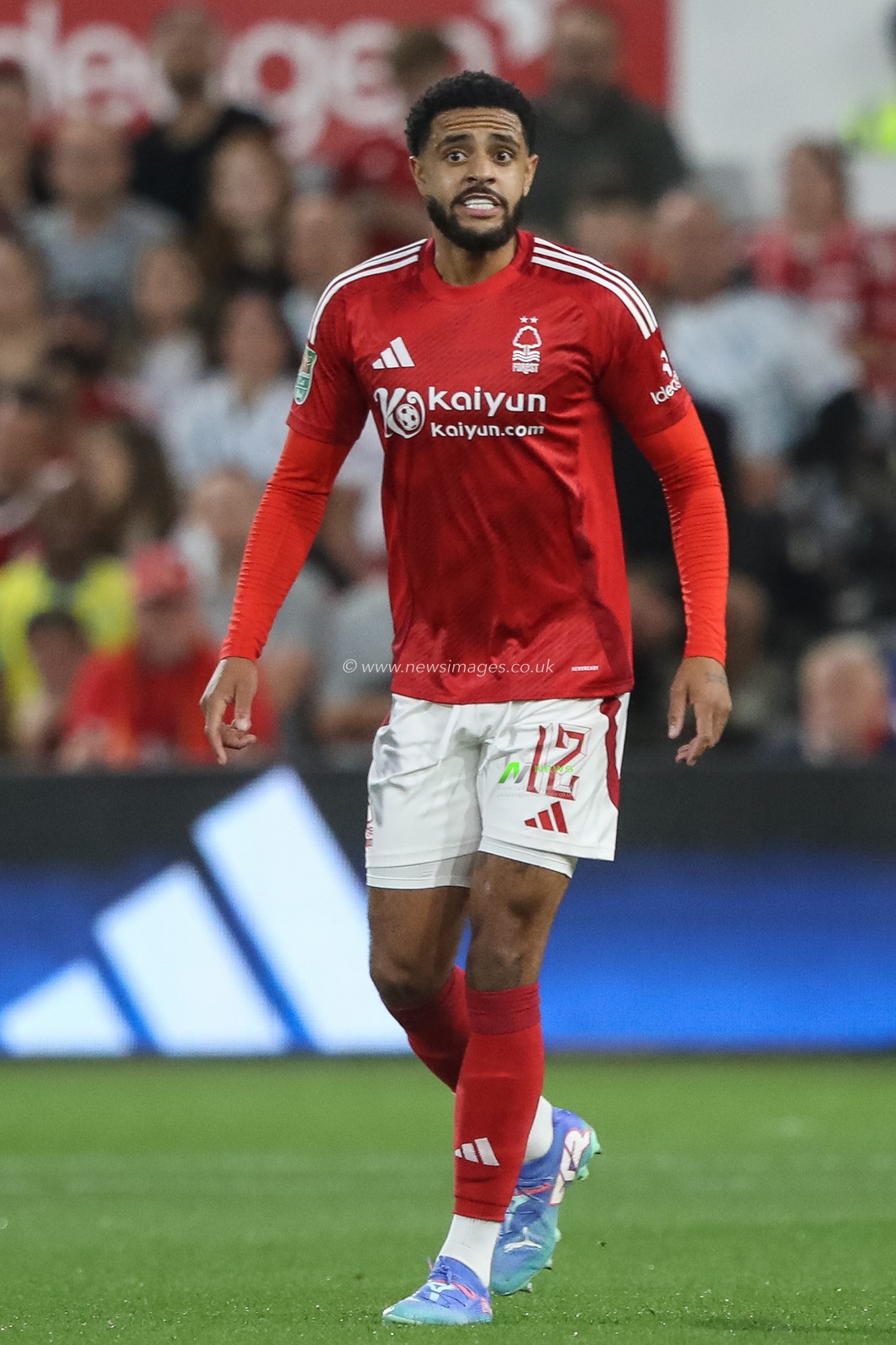 Andrew Omobamidele of Nottingham Forest during the Carabao Cup match Nottingham Forest vs Newcastle United at City Ground, Nottingham, United Kingdom, 28th August 2024

(Photo by Alfie Cosgrove/News Images)