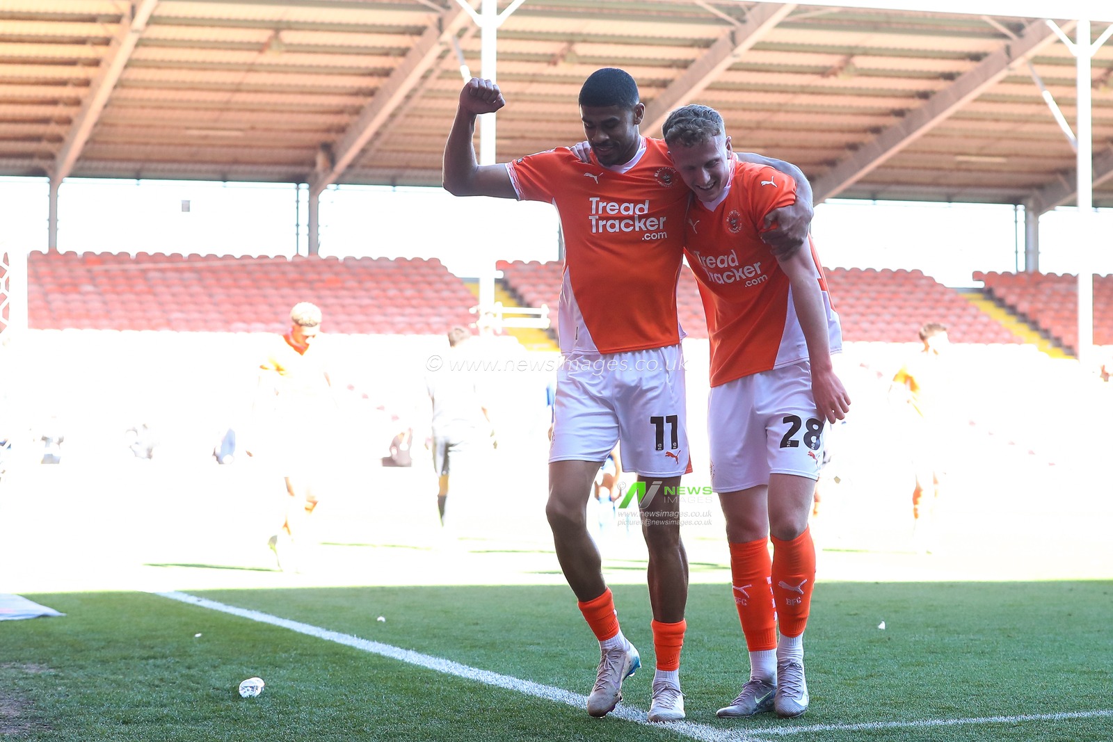 Ryan Finnigan of Blackpool celebrates his goal to make it 4-1 during the Sky Bet League 1 match Blackpool vs Bristol Rovers at Bloomfield Road, Blackpool, United Kingdom, 3rd May 2025

(Photo by Gareth Evans/News Images)