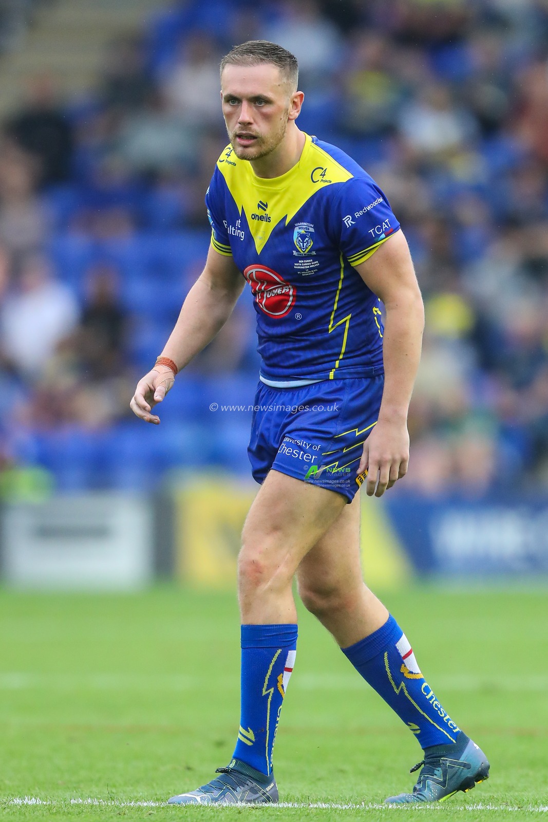 Ben Currie of Warrington Wolves during the Betfred Super League Round 25 match Warrington Wolves vs St Helens at Halliwell Jones Stadium, Warrington, United Kingdom, 7th September 2024

(Photo by Gareth Evans/News Images)