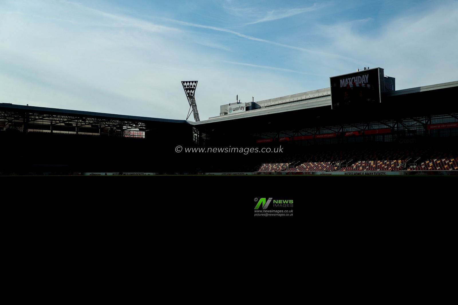 A general view of The Gtech Community Stadium prior to the Premier League match Brentford vs Aston Villa at The Gtech Community Stadium, London, United Kingdom, 8th March 2025

(Photo by Izzy Poles/News Images)
