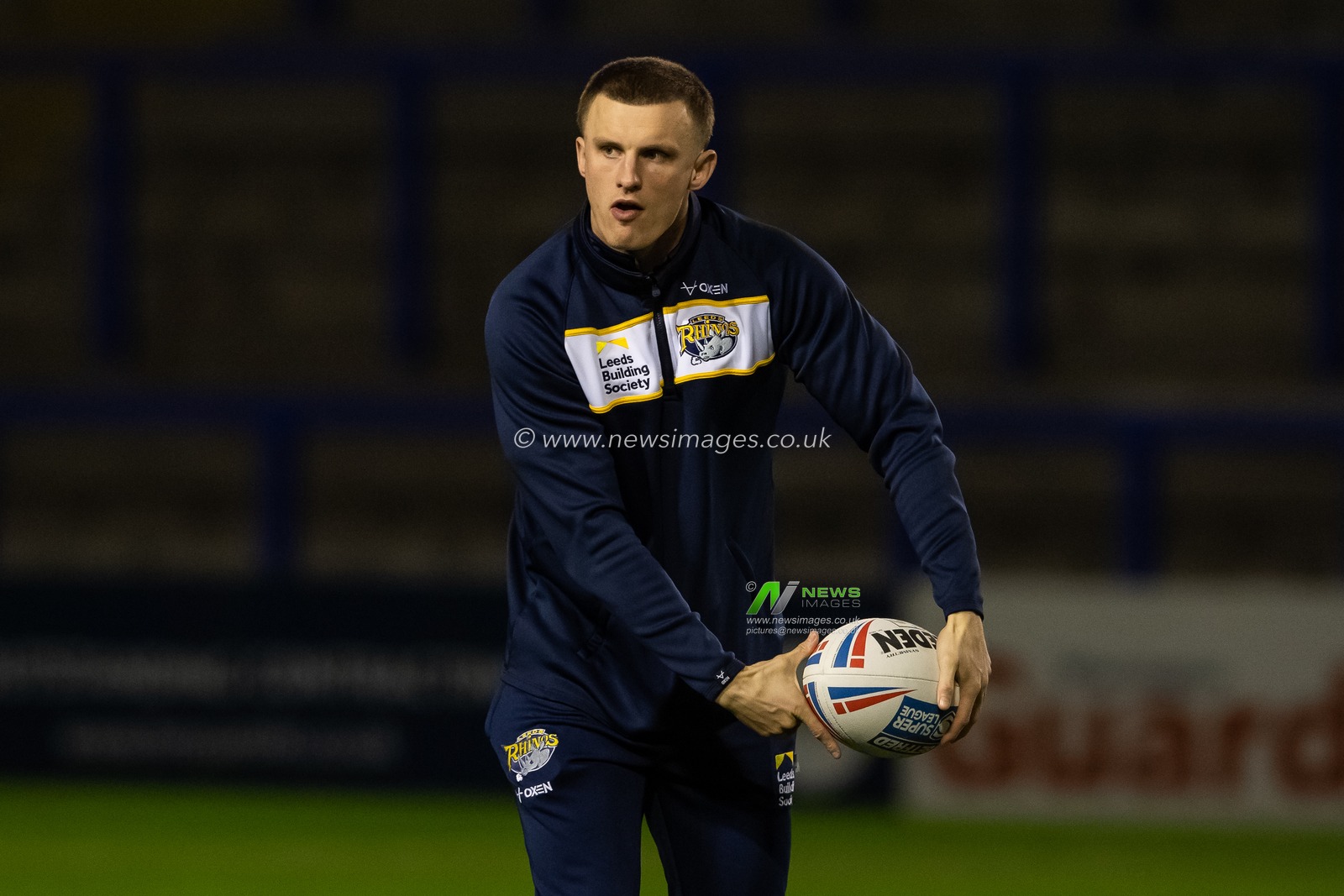 Ash Handley #5 of Leeds Rhinos arrives ahead of the Betfred Super League Round 1 match Warrington Wolves vs Leeds Rhinos at Halliwell Jones Stadium, Warrington, United Kingdom, 16th February 2023

(Photo by Craig Thomas/News Images)