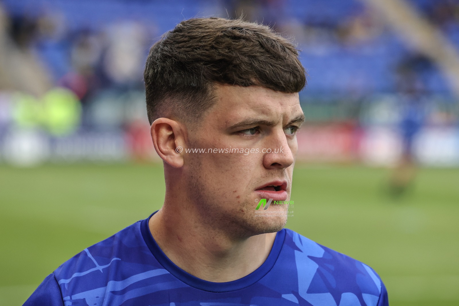 Jake Thewlis of Warrington Wolves during pre-game warm up during the Betfred Super League Round 12 match Warrington Wolves vs Hull KR at Halliwell Jones Stadium, Warrington, United Kingdom, 23rd May 2025

(Photo by Alfie Cosgrove/News Images)