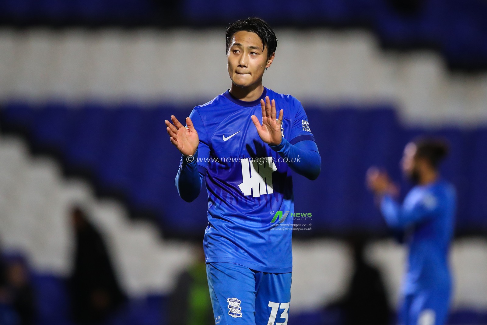 Paik Seung-Ho of Birmingham City gestures to the fans after the Sky Bet Championship match Birmingham City vs Middlesbrough at St Andrews, Birmingham, United Kingdom, 12th March 2024

(Photo by Gareth Evans/News Images)