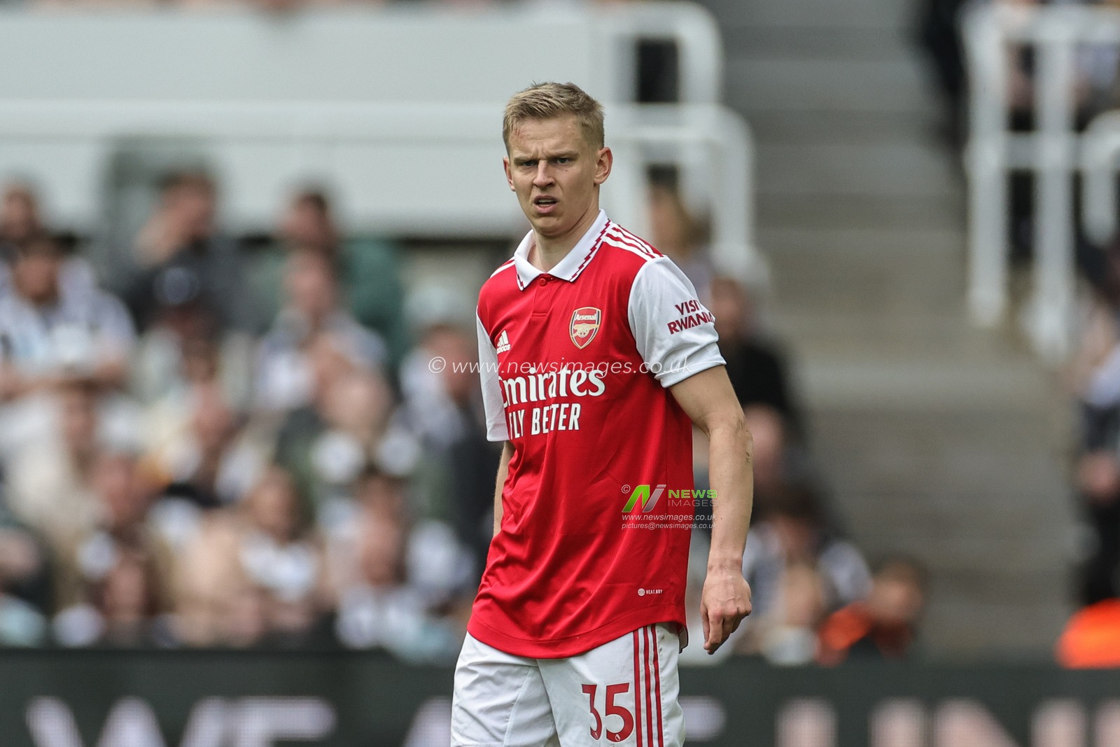 Oleksandr Zinchenko #35 of Arsenal during the Premier League match Newcastle United vs Arsenal at St. James's Park, Newcastle, United Kingdom, 7th May 2023

(Photo by Mark Cosgrove/News Images)