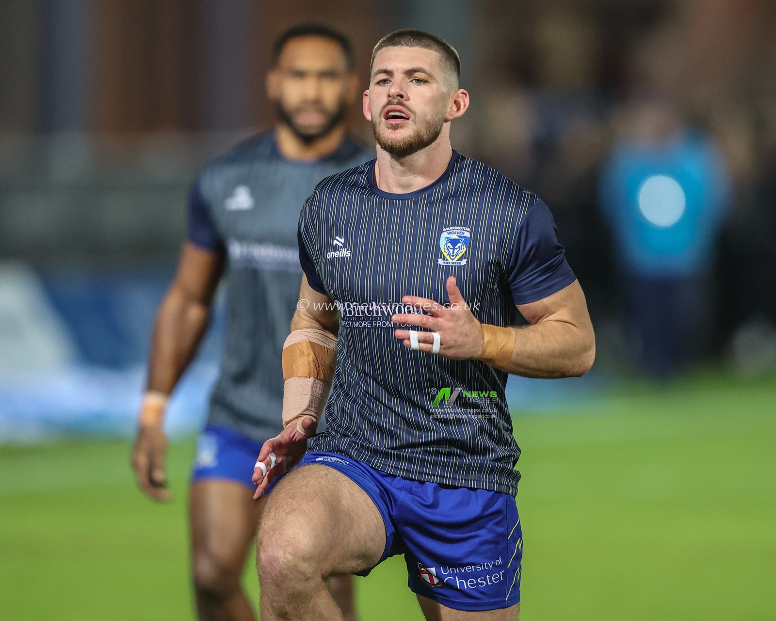 Danny Walker of Warrington Wolves during pre-game warm up during the Betfred Super League Semi-Finals match Hull KR vs Warrington Wolves at Sewell Group Craven Park, Kingston upon Hull, United Kingdom, 4th October 2024

(Photo by Alfie Cosgrove/News Images)