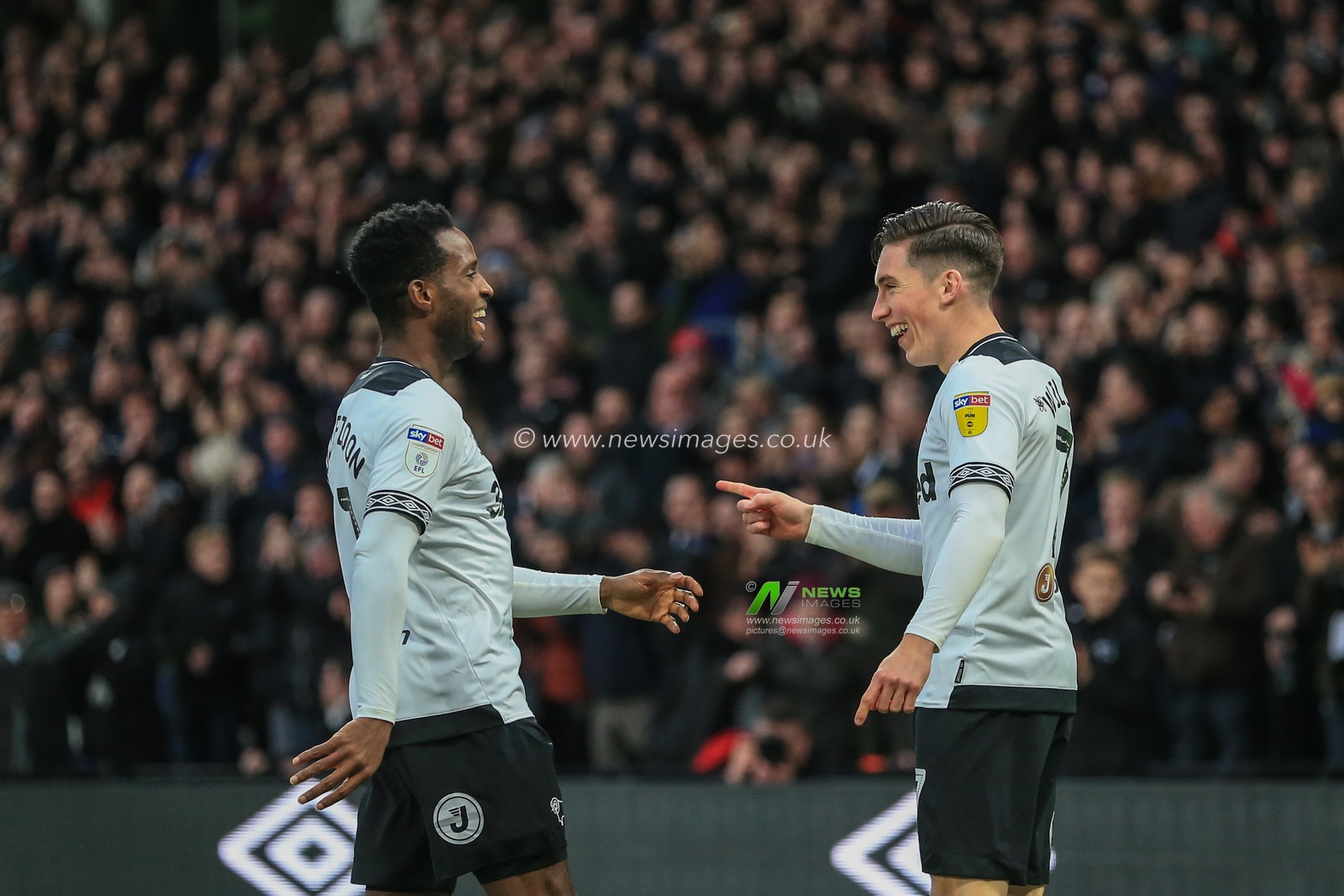 1st January 2019, Pride Park, Derby, England; Sky Bet Championship, Derby County vs Middlesbrough ;  Harry Wilson (07) of Derby County celebrates his goal to make it 1-0


Credit: Mark Cosgrove/News Images 

English Football League images are subject to DataCo Licence