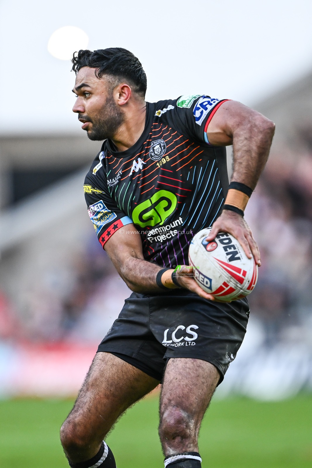 Bevan French of Wigan Warriors in action during the Betfred Super League Round 6 match St Helens vs Wigan Warriors at Totally Wicked Stadium, St Helens, United Kingdom, 29th March 2024

(Photo by Craig Thomas/News Images)