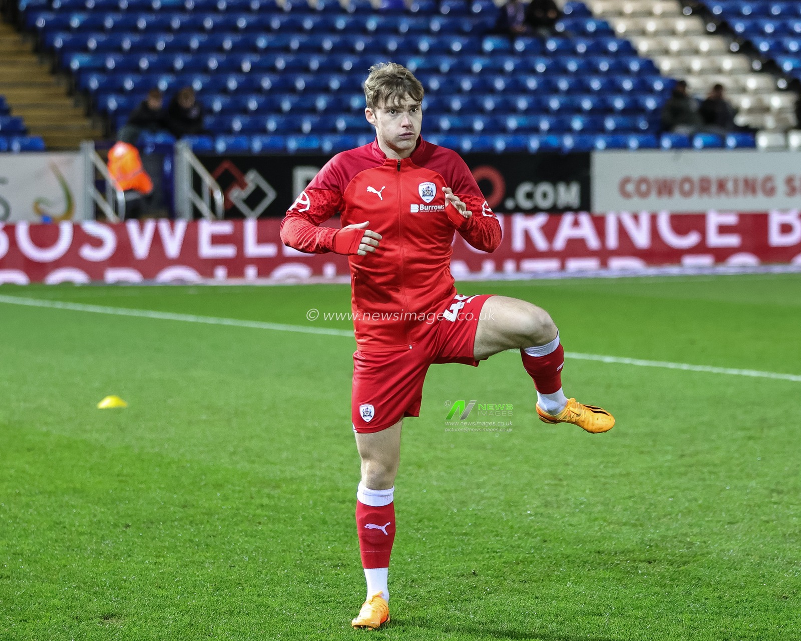 Luca Connell #48 of Barnsley in the pregame warmup session during the Sky Bet League 1 match Peterborough United vs Barnsley at Weston Homes Stadium, Peterborough, United Kingdom, 29th December 2023

(Photo by Mark Cosgrove/News Images)